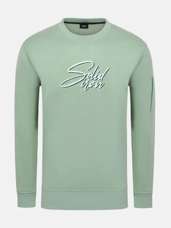 WAM DENIM Sweaters & Vesten*Ahmir Light Green Crew Neck Sweater