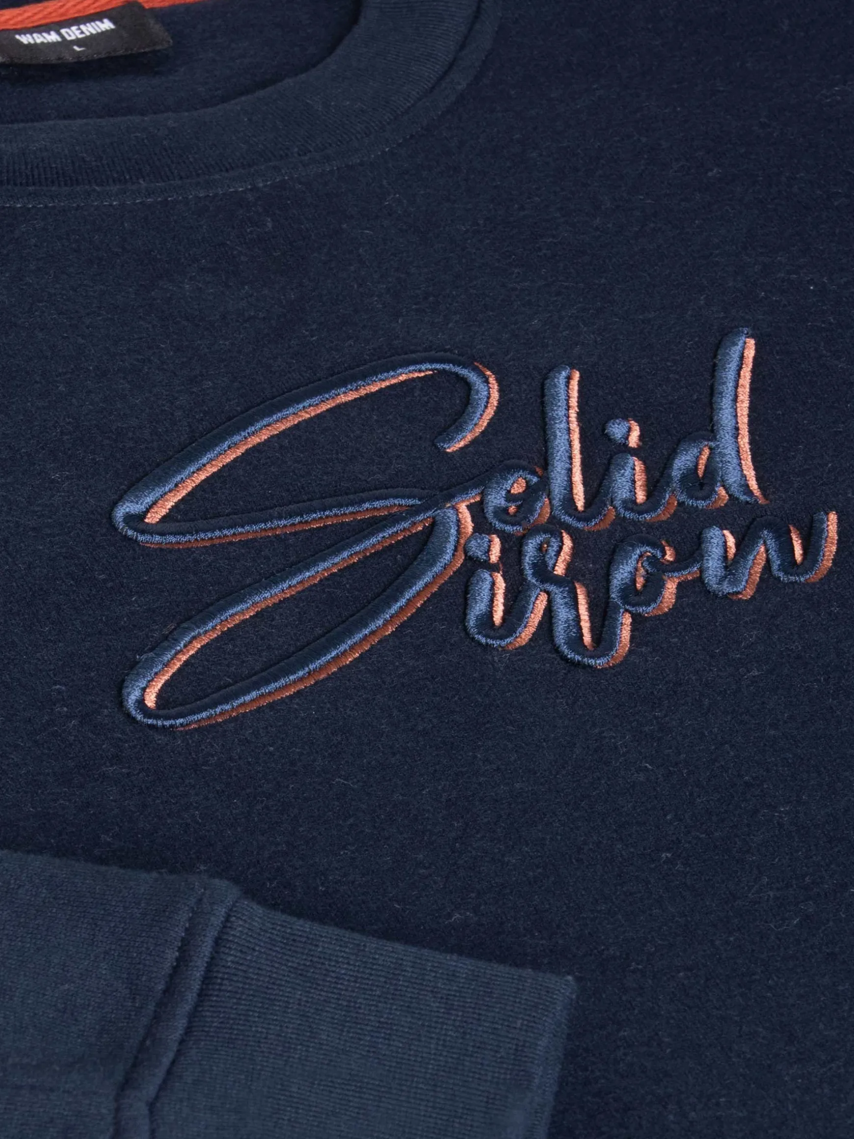 WAM DENIM Sweaters & Vesten*Ahmir Navy Crew Neck Sweater