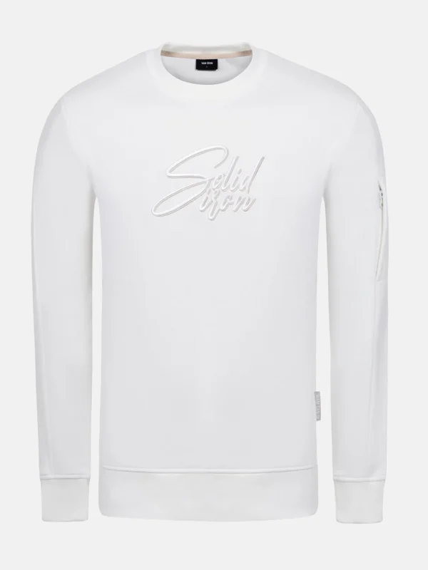 WAM DENIM Sweaters & Vesten*Ahmir White Crew Neck Sweater