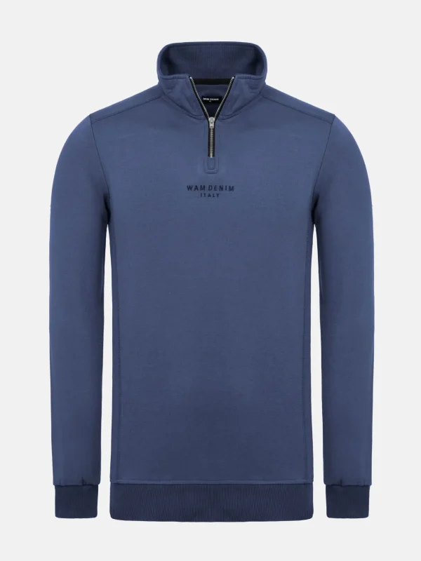 WAM DENIM Sweaters & Vesten*Akiwa Indigo High Neck Sweater