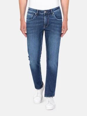 WAM DENIM Jeans*Aluin Slim Fit Stone Wash Blue Jeans