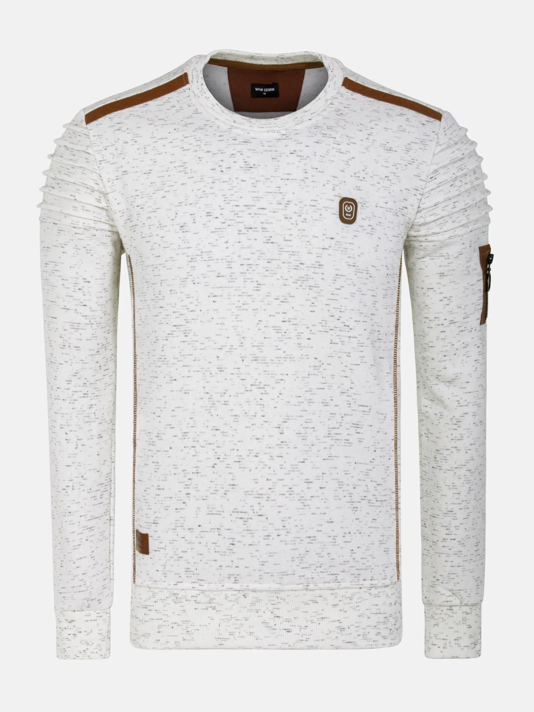 WAM DENIM Sweaters & Vesten*Anita Slim Fit Crew Neck Off-White Sweater