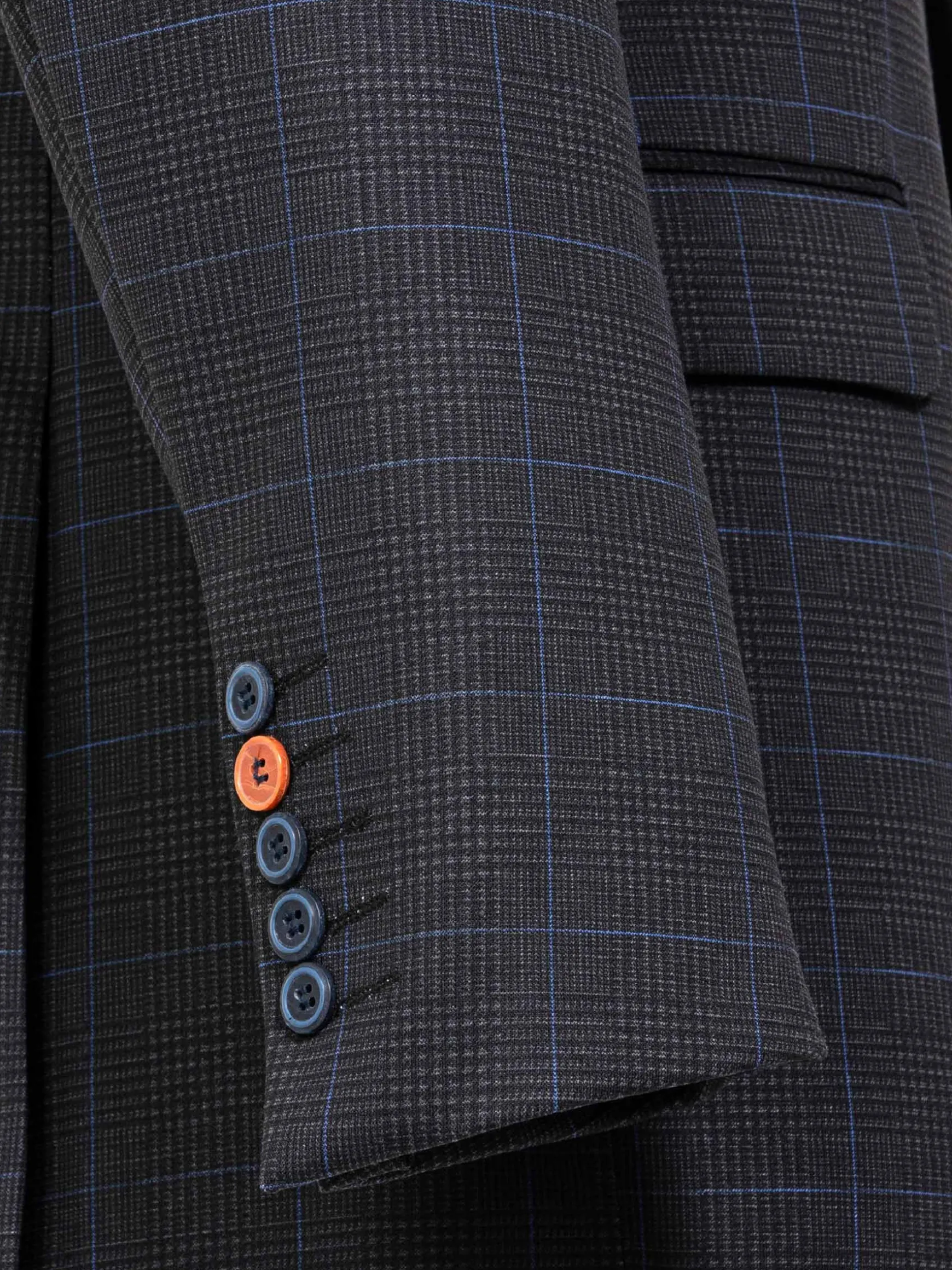 WAM DENIM Pakken & Maatwerk*Archer Checkered Indigo Navy Colbert