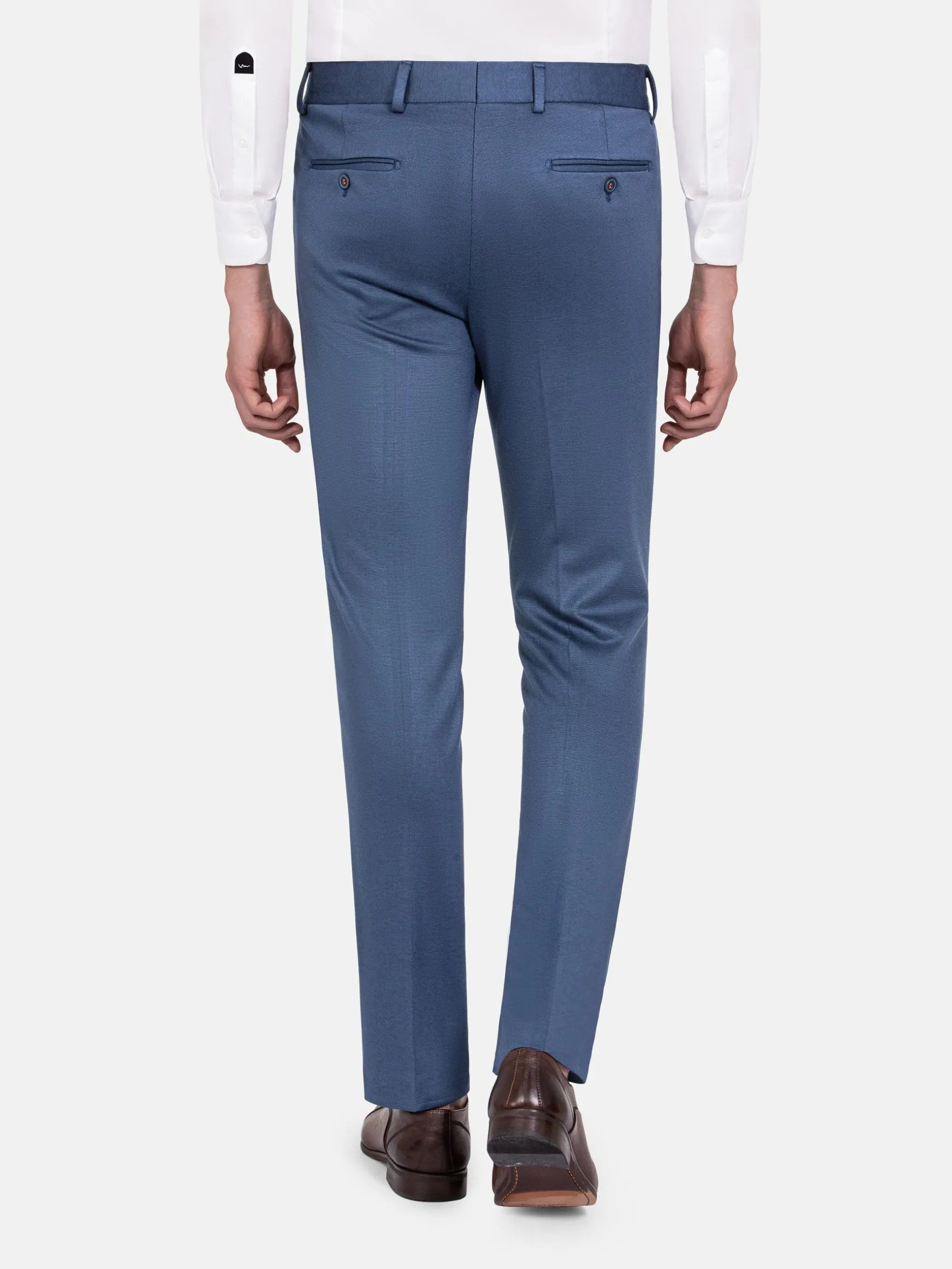 WAM DENIM Pakken & Maatwerk*Archer Slim Fit Plain Indigo Navy Pantalon