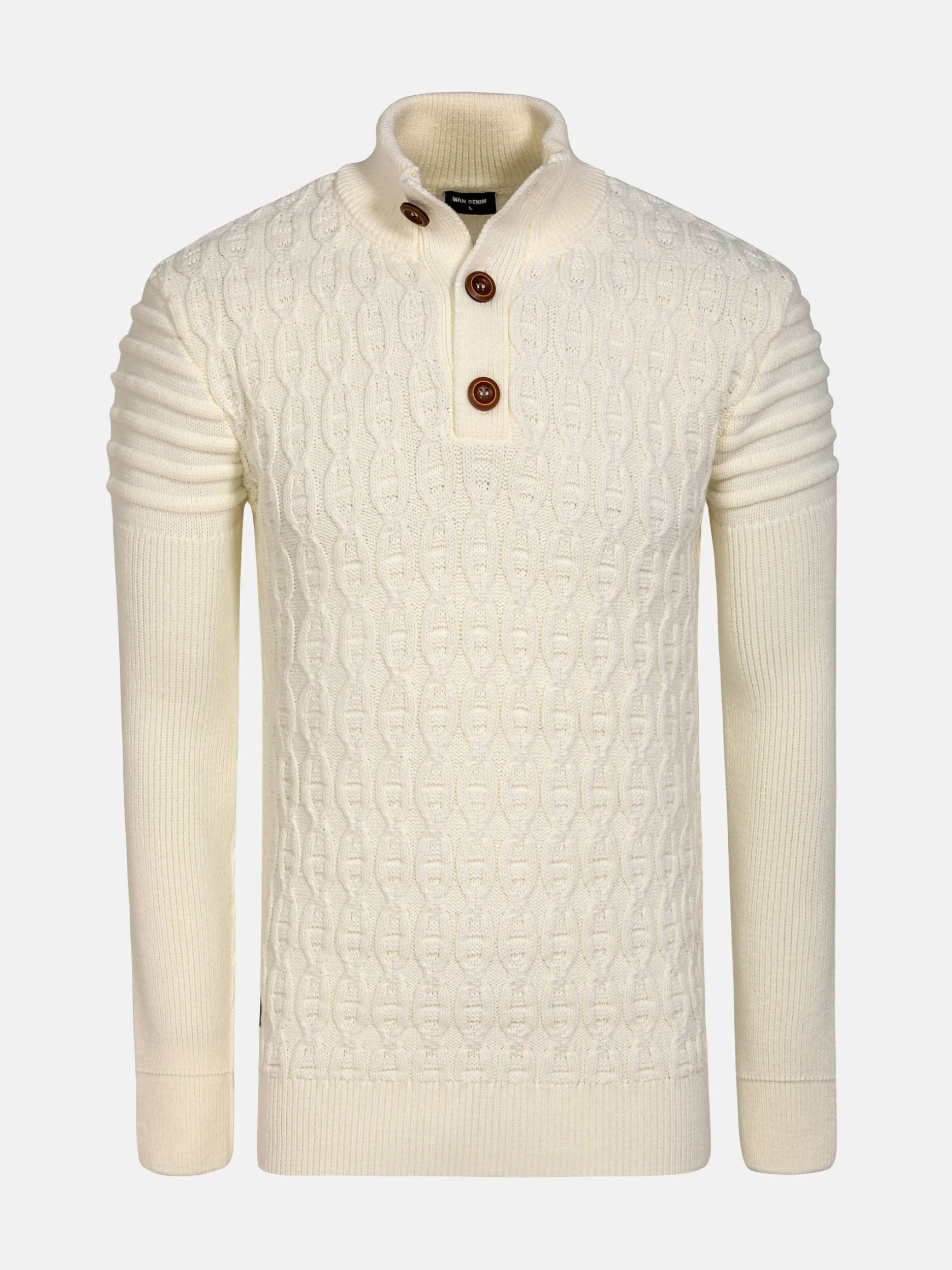 WAM DENIM Truien & Pullovers*Avon Off White Pattern Truien