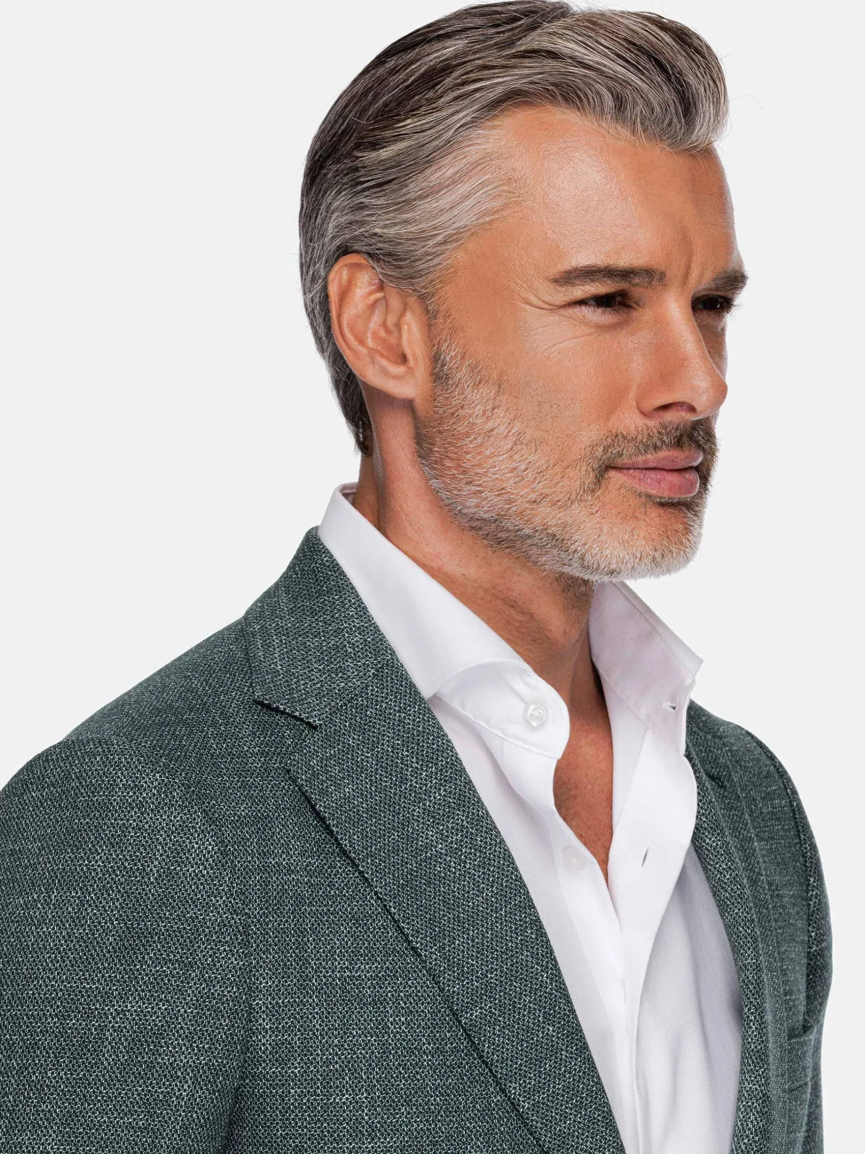 WAM DENIM Colberts & Blazers*Balboa Textured Green Colbert