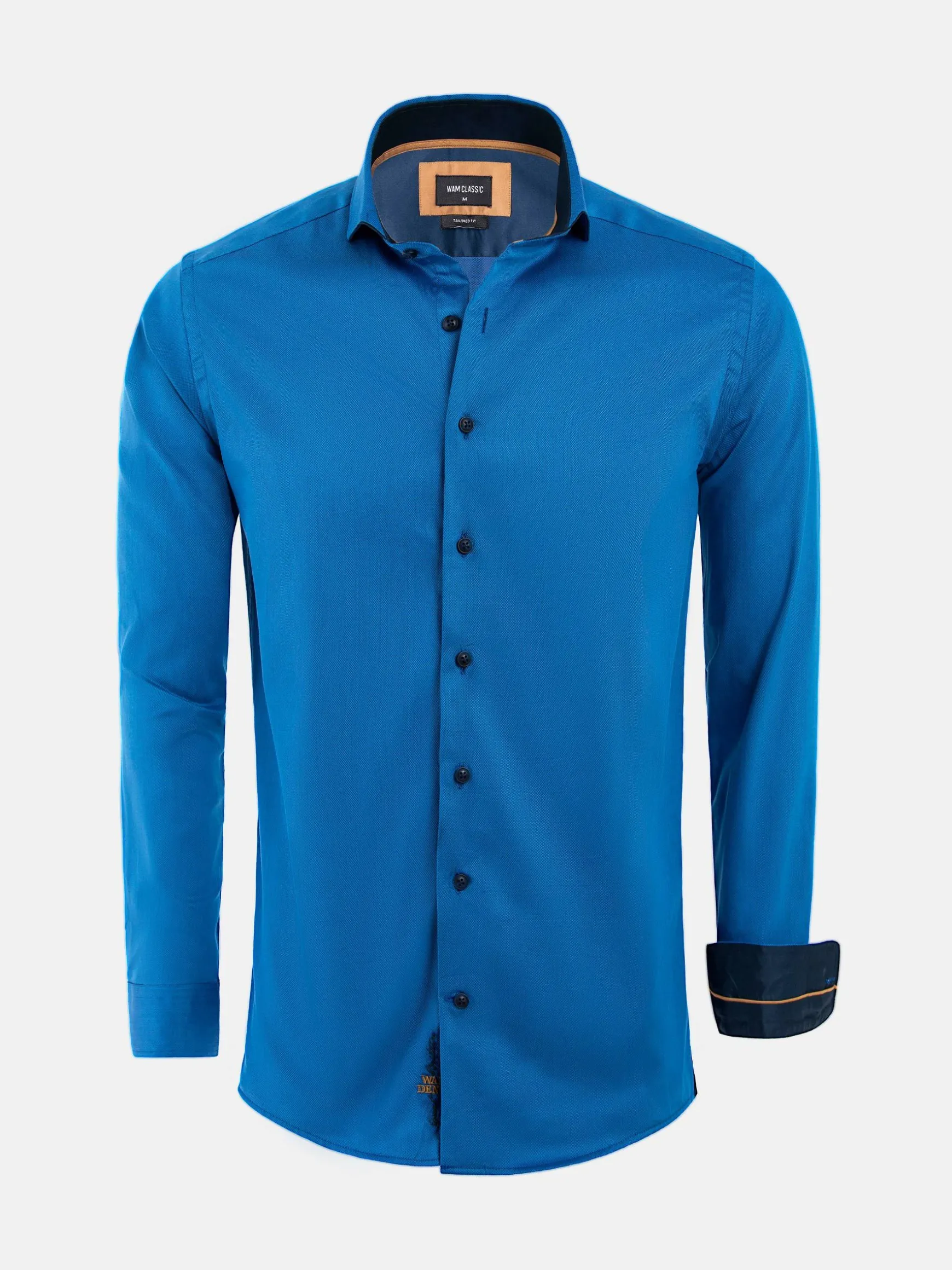 WAM DENIM Overhemd Lange Mouwen*Beaufort Royal Blue Business Overhemd