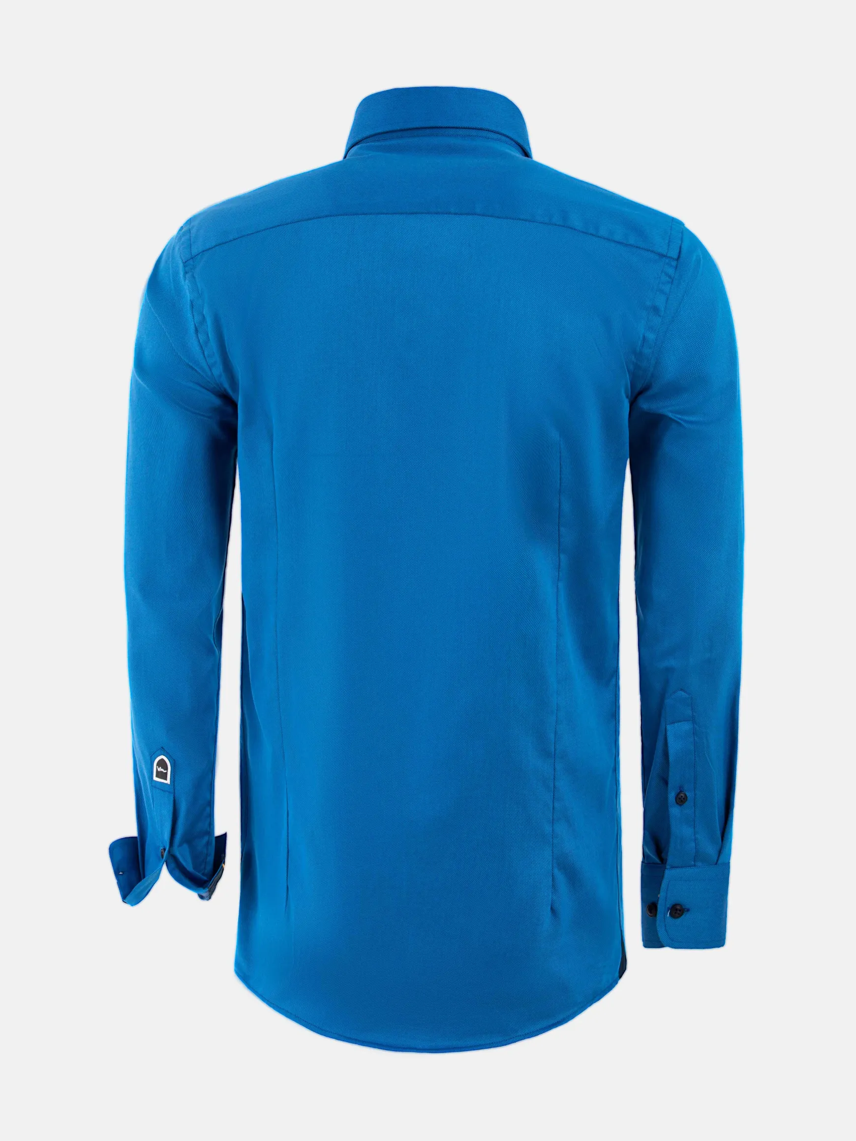 WAM DENIM Overhemd Lange Mouwen*Beaufort Royal Blue Business Overhemd