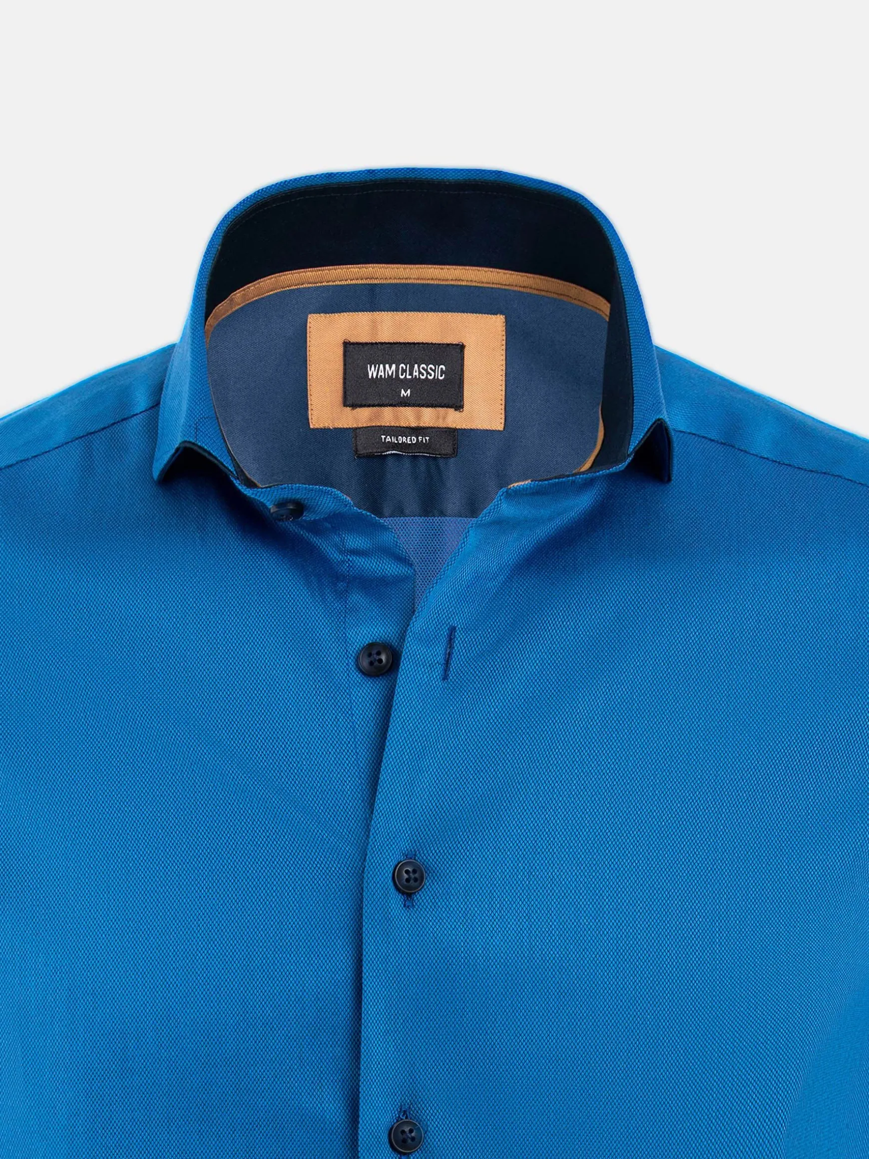 WAM DENIM Overhemd Lange Mouwen*Beaufort Royal Blue Business Overhemd