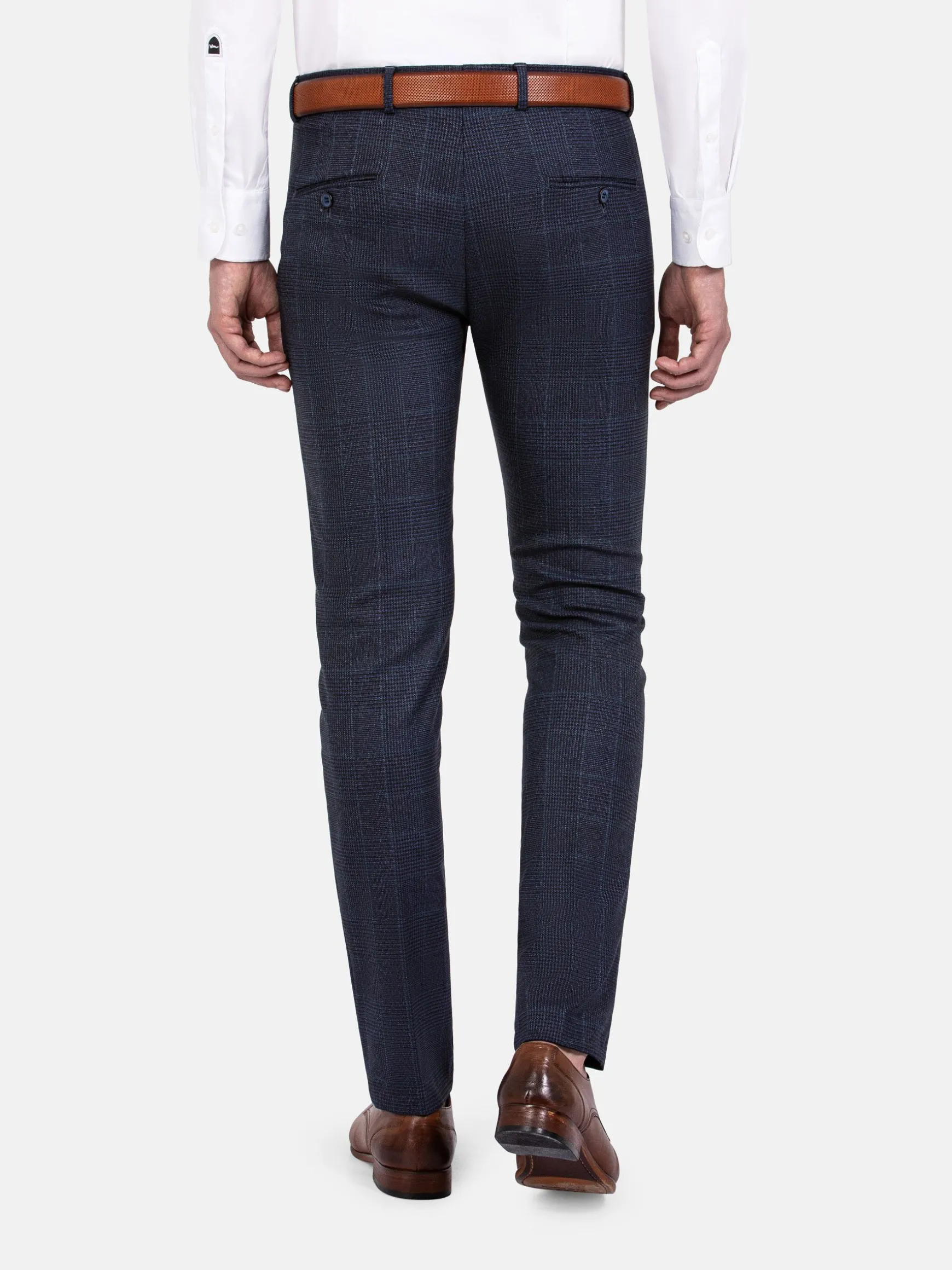 WAM DENIM Pakken & Maatwerk*Branco Micro Patterned Navy Pants