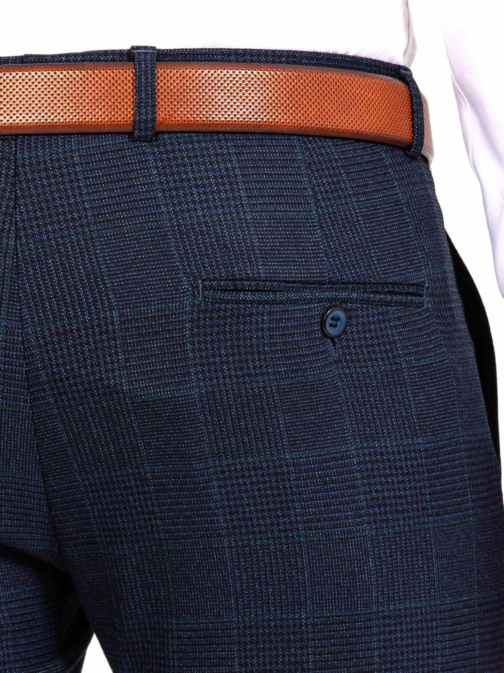 WAM DENIM Pakken & Maatwerk*Branco Micro Patterned Navy Pants