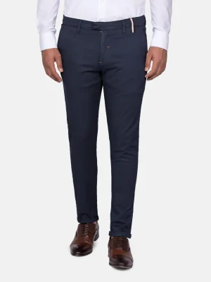 WAM DENIM Chino's*Brasilia Slim Fit Navy Chino