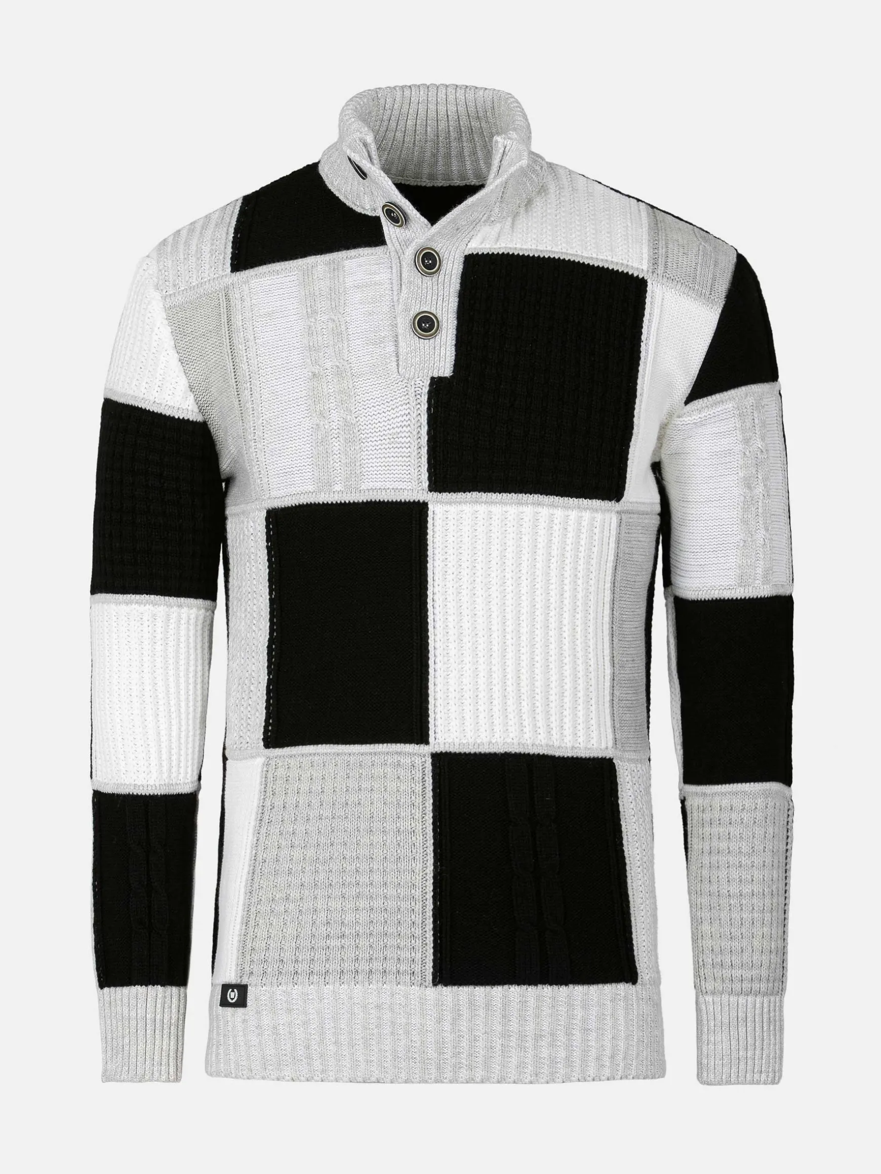 WAM DENIM Truien & Pullovers*Cambridge Pattern Black White Truien