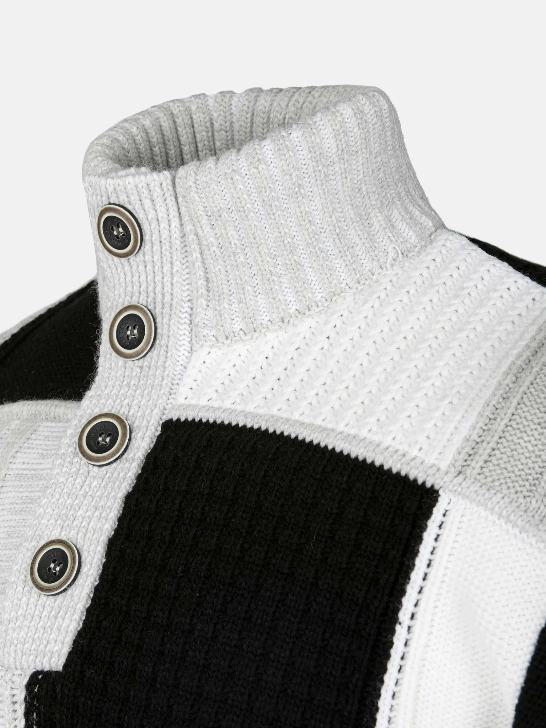 WAM DENIM Truien & Pullovers*Cambridge Pattern Black White Truien