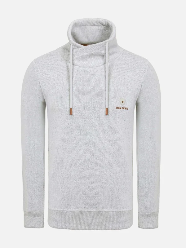 WAM DENIM Sweaters & Vesten*Damari Mock Light Grey Sweater