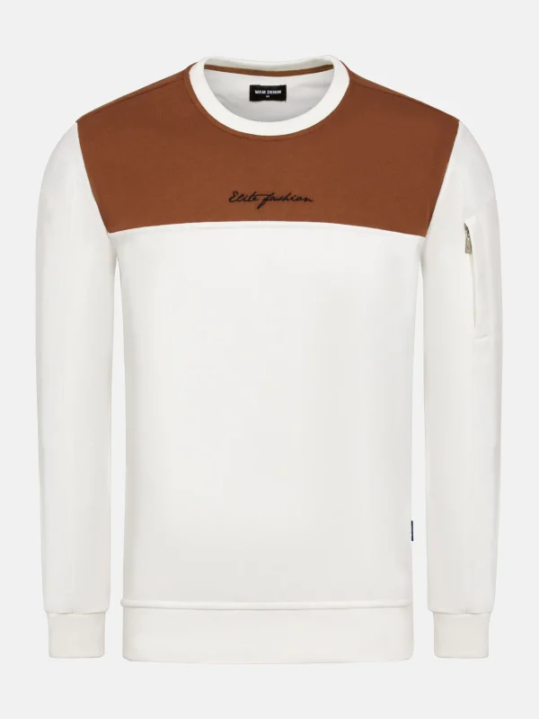 WAM DENIM Sweaters & Vesten*Emory Slim Fit Off White Sweater