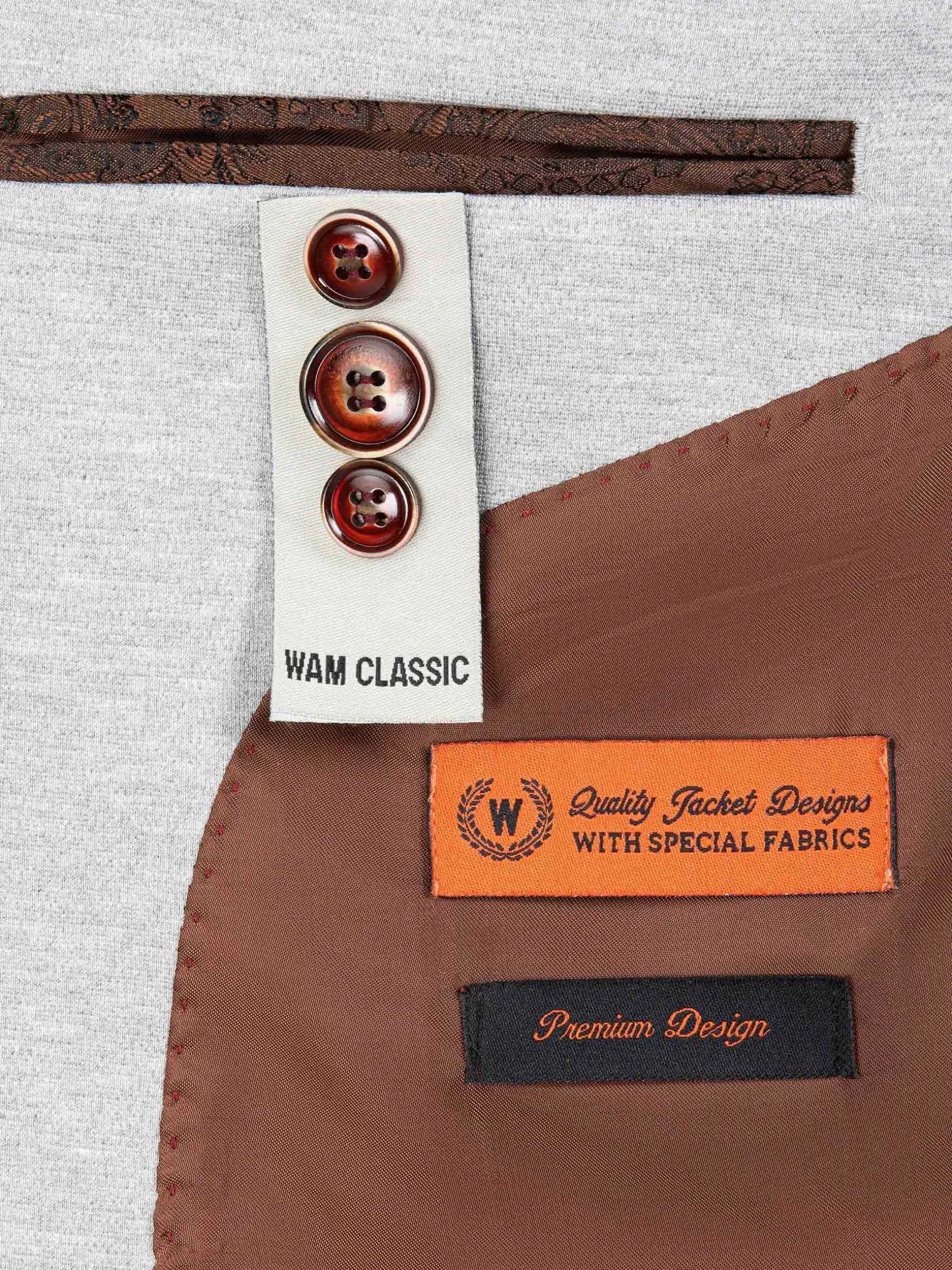 WAM DENIM Colberts & Blazers*Engima Patch Pocket Slim Light Grey Colbert