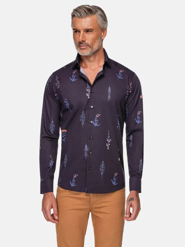 WAM DENIM Overhemd Lange Mouwen*Equinox Floral Print Overhemd Lange Mouw