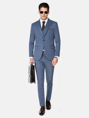 WAM DENIM Pakken & Maatwerk*Fabian Blue Waist Coat