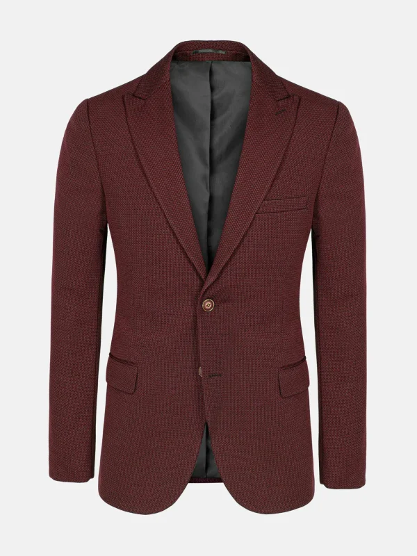 WAM DENIM Pakken & Maatwerk*Franco Dark Red Colbert