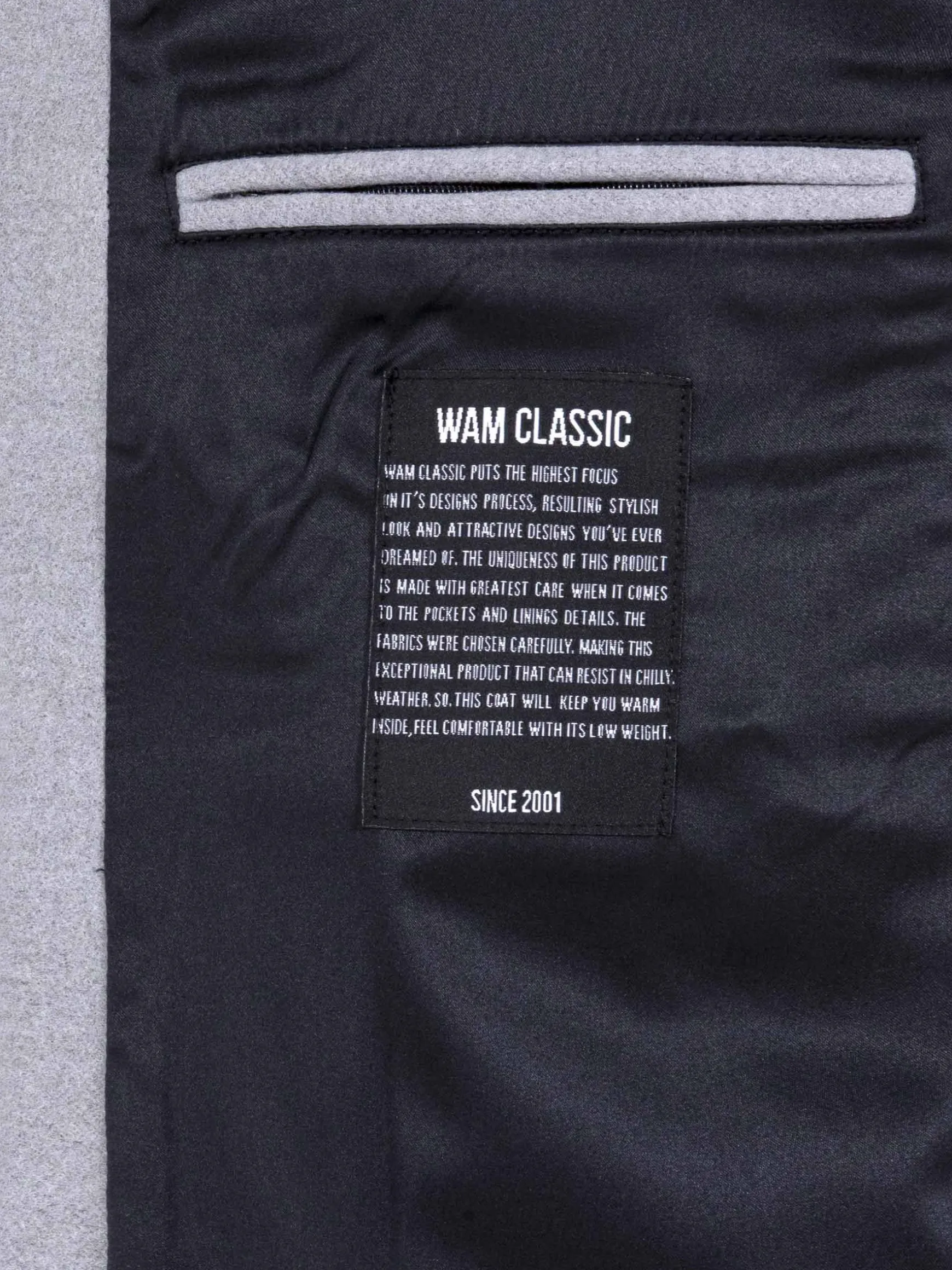 WAM DENIM Manteljassen*Franklin Three Button Casual Grey Mantelassen