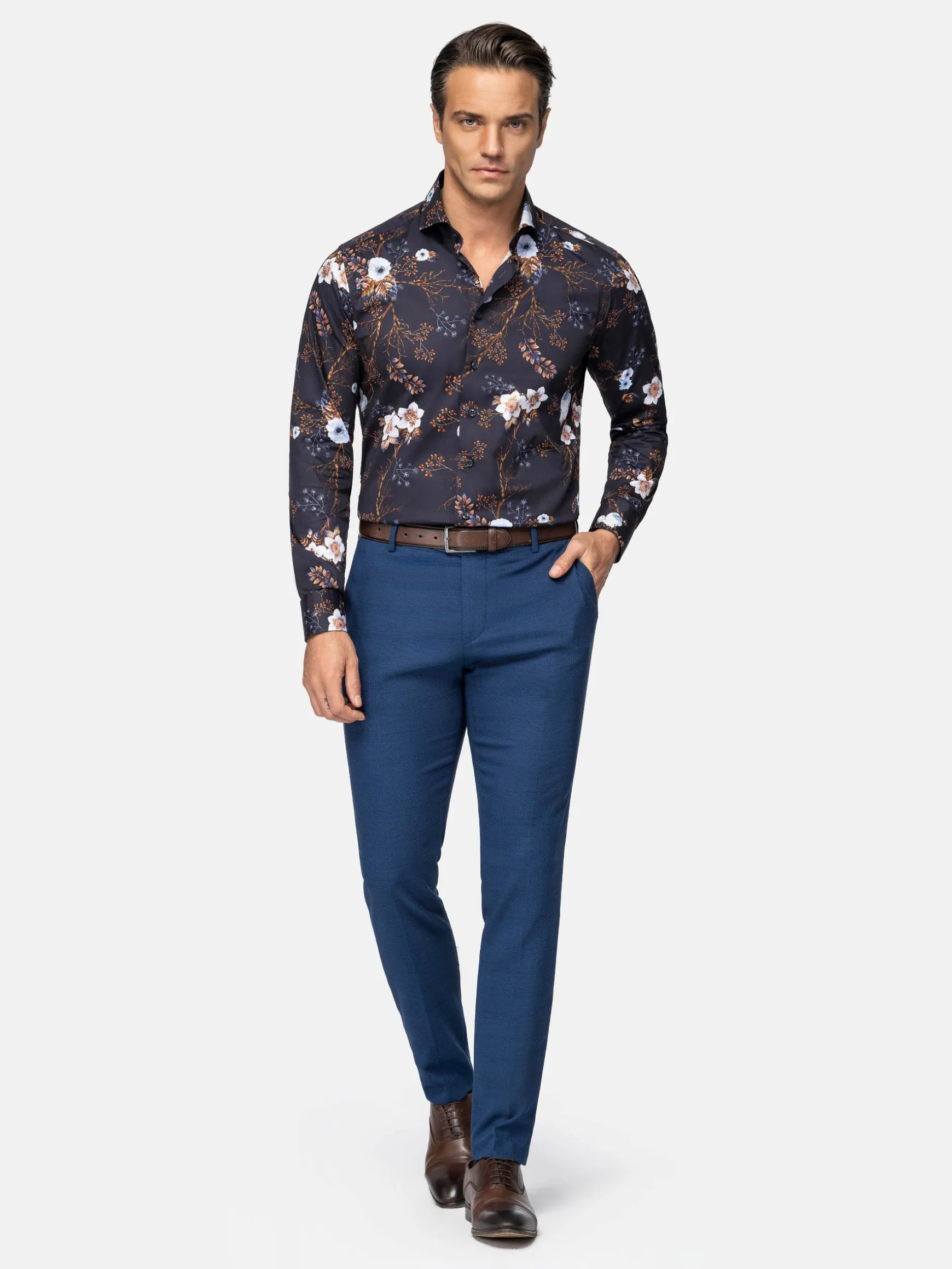 WAM DENIM Pakken & Maatwerk*Gimont Slim Fit Navy Pantalon