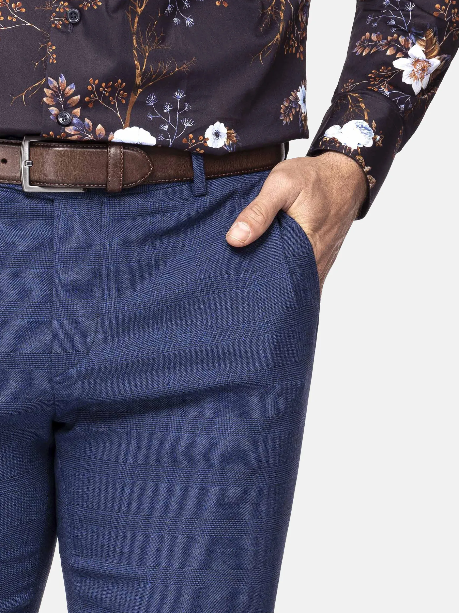 WAM DENIM Pakken & Maatwerk*Gimont Slim Fit Navy Pantalon