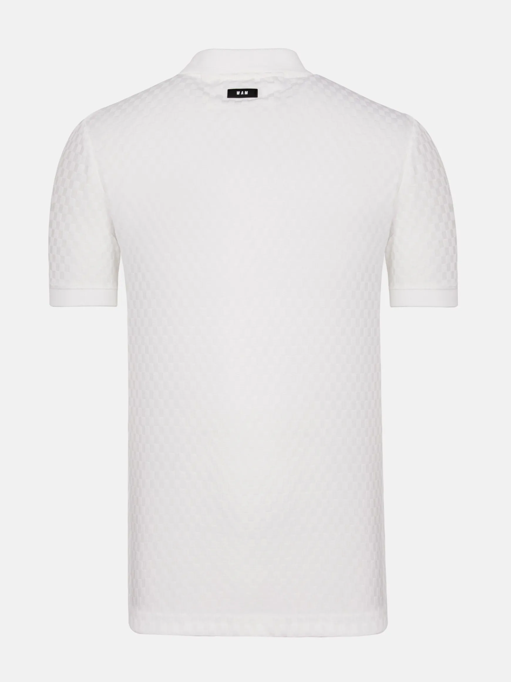 WAM DENIM Polo's*Gonzsles Off White Zipper Polo