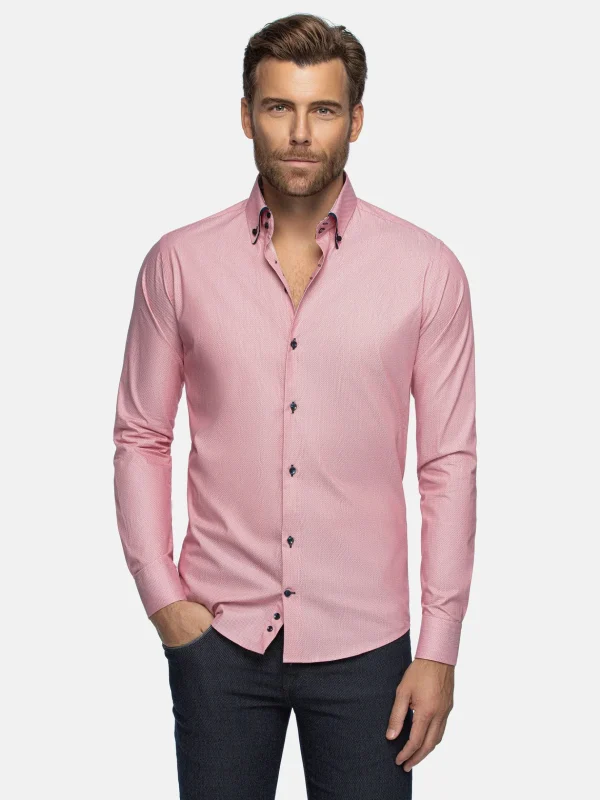 WAM DENIM Overhemd Lange Mouwen*Grace Fuchsia Overhemd Lange Mouw