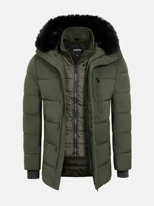 WAM DENIM Winterjassen*Kaisen Khaki Winter Jassen