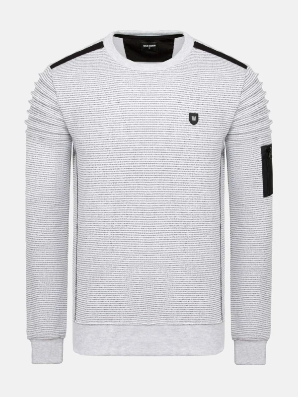 WAM DENIM Sweaters & Vesten*Karter Crew Neck Grey Sweater