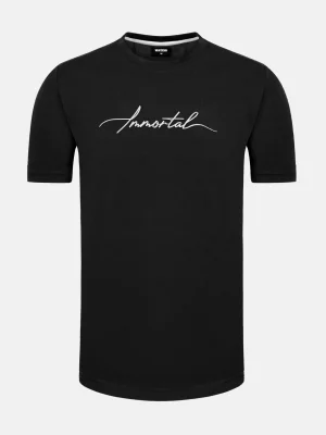 WAM DENIM T-Shirts*Khaza Slim Fit Black T-Shirt