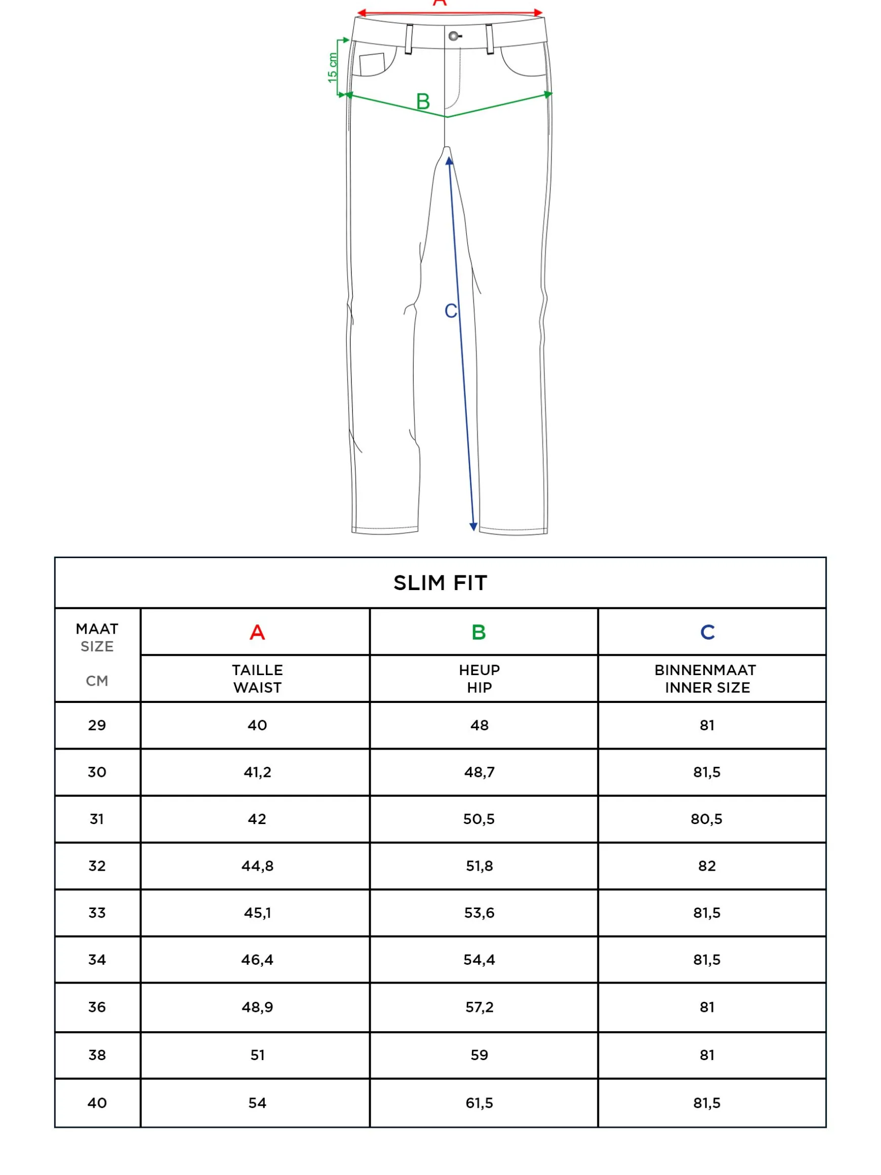 WAM DENIM Chino's*Kingston Slim Fit Anthracite Chino