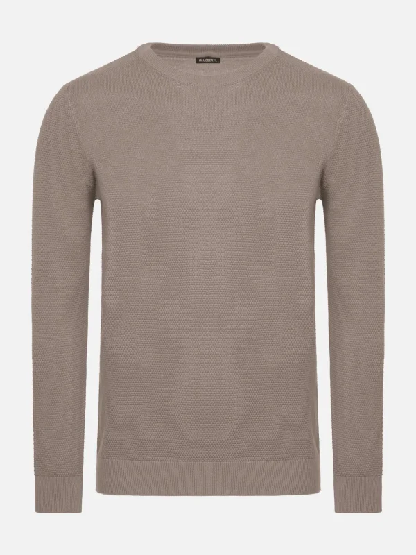 WAM DENIM Truien & Pullovers*Larry Beige Cotton Pullover