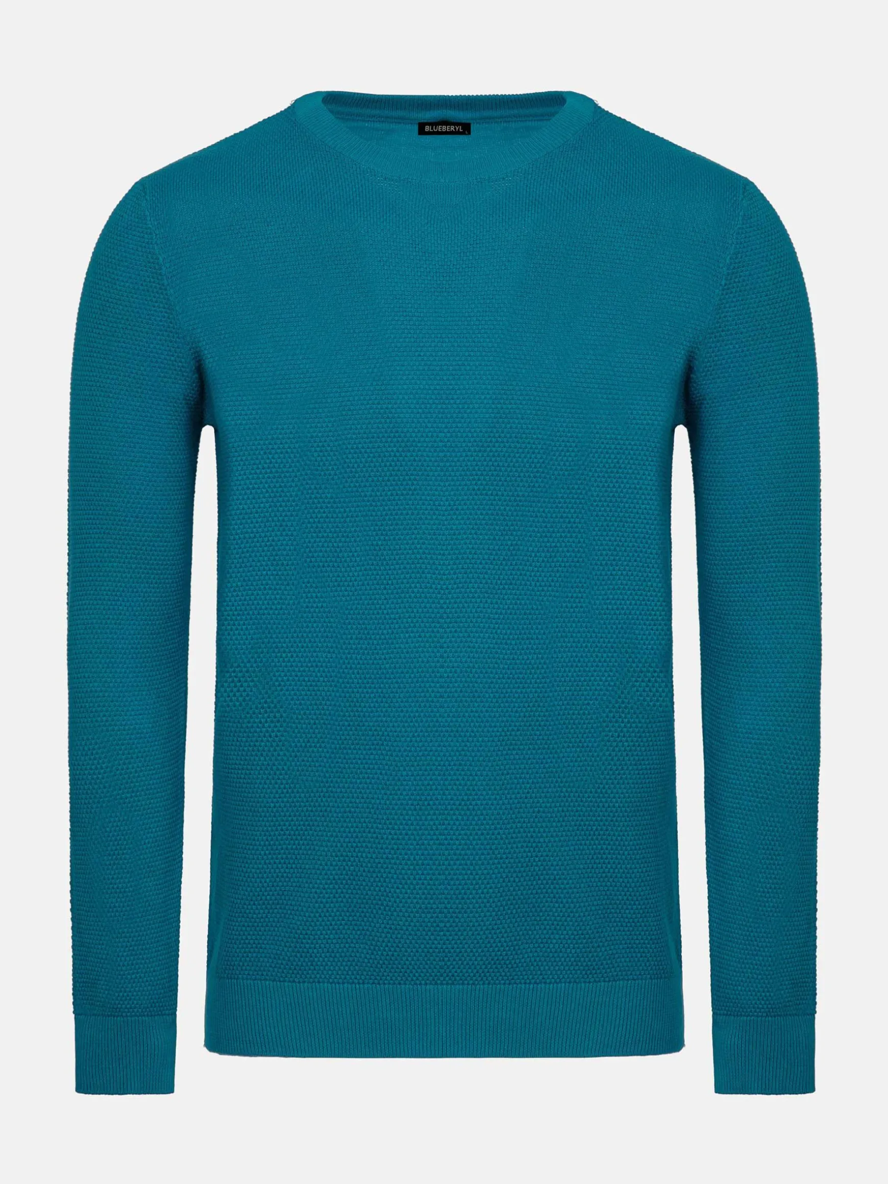 WAM DENIM Truien & Pullovers*Larry Petrol Cotton Pullover