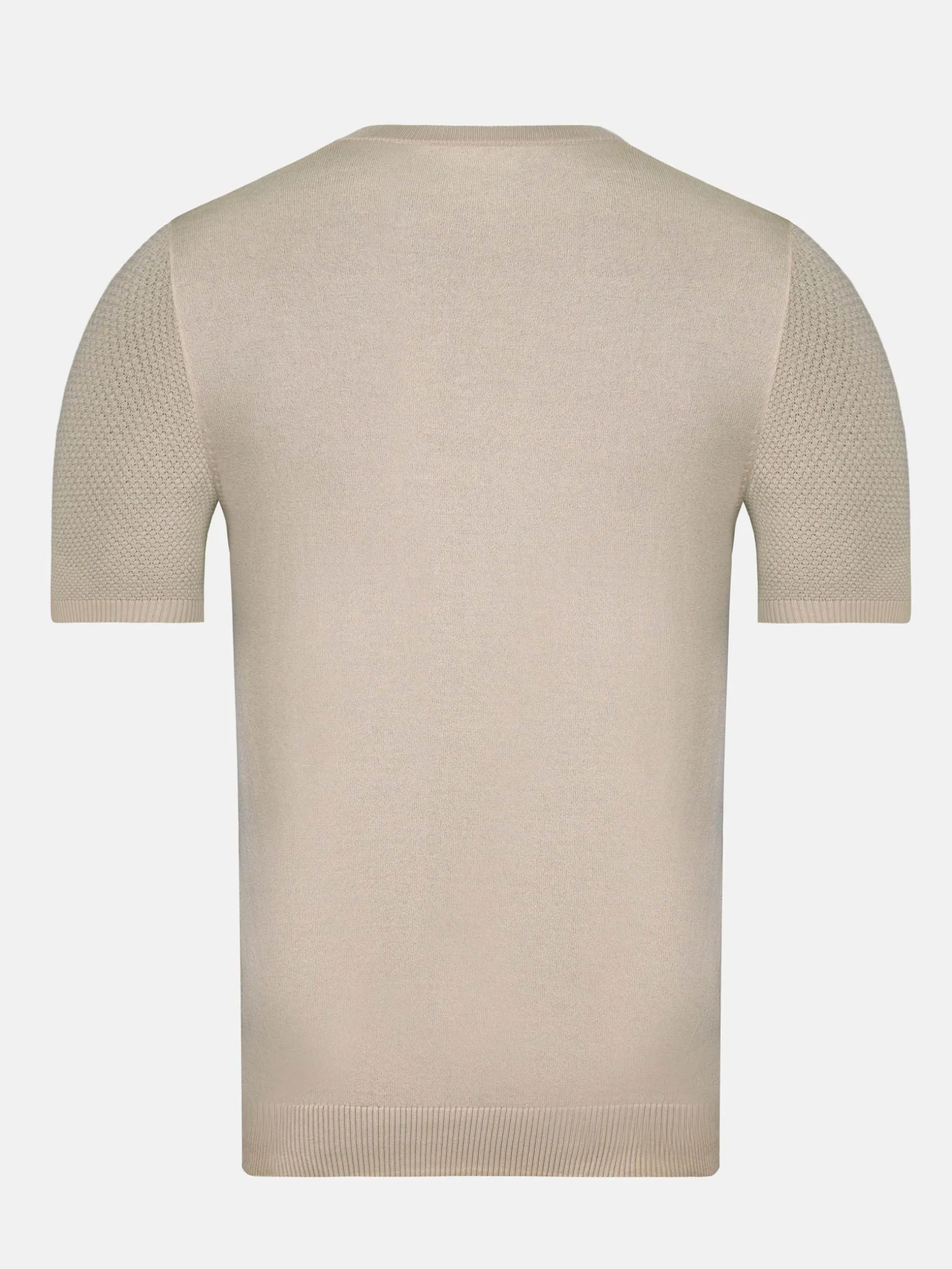WAM DENIM T-Shirts*Lucas Pique Knit Beige T-Shirt
