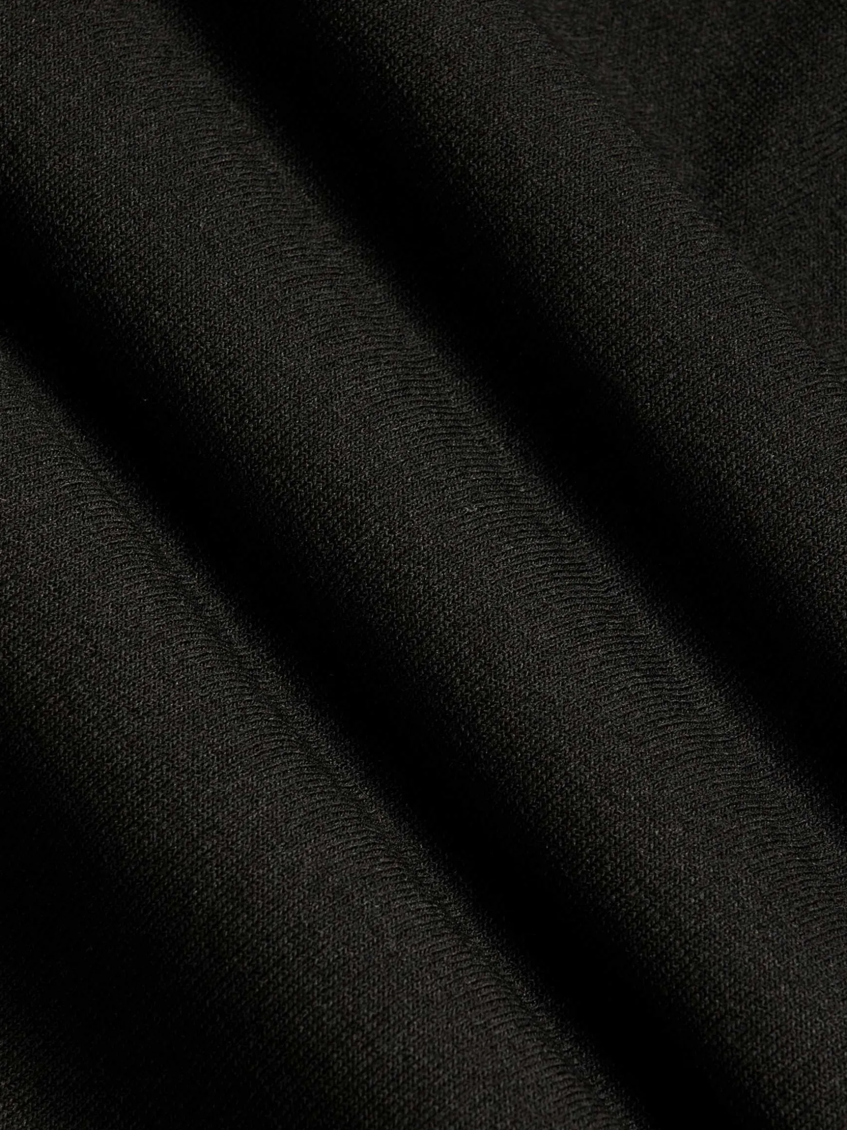 WAM DENIM T-Shirts*Lucas Pique Knit Black T-Shirt