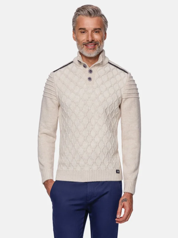 WAM DENIM Truien & Pullovers*Minevre Pattern Beige Truien