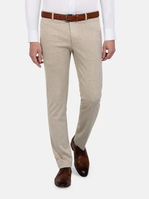 WAM DENIM Pakken & Maatwerk*Mustaine Micro Patterned Beige Pants