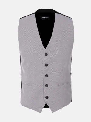 WAM DENIM Pakken & Maatwerk*Nolan Grey Plaid Vest