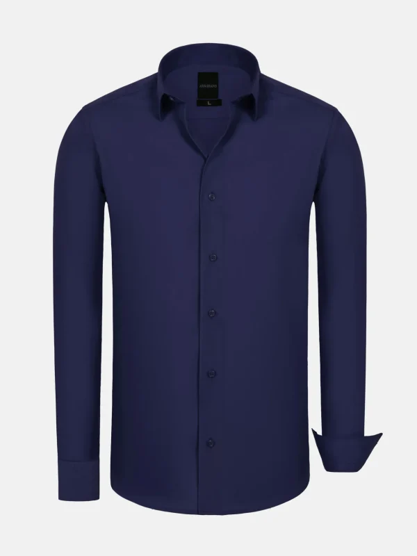 WAM DENIM Overhemd Lange Mouwen*Overhemd lange Mouw 85296 Leira Navy Blue