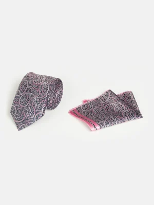 WAM DENIM Stropdassen*Pierce Navy Pink Stropdas