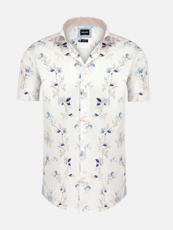 WAM DENIM Overhemd Korte Mouwen*Primrose Tailored Fit White Overhemd