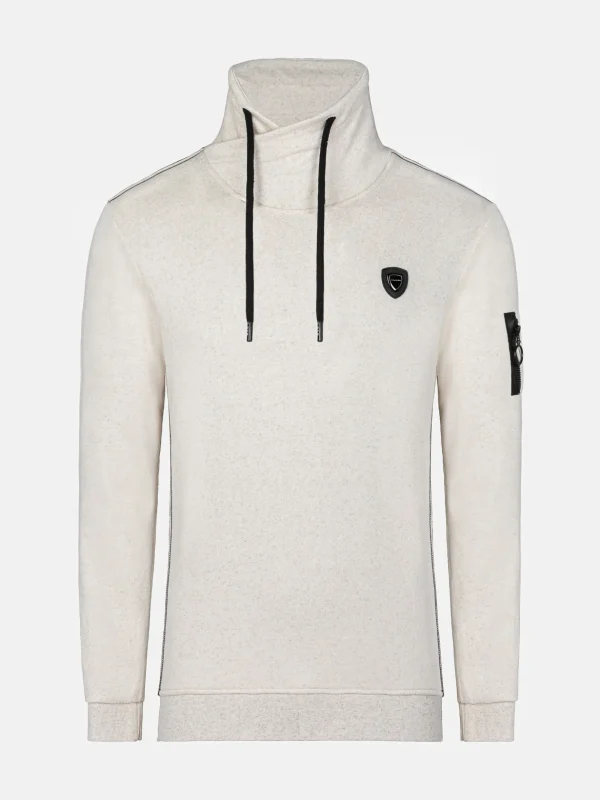 WAM DENIM Sweaters & Vesten*Quasar Mock Neck Beige Sweater