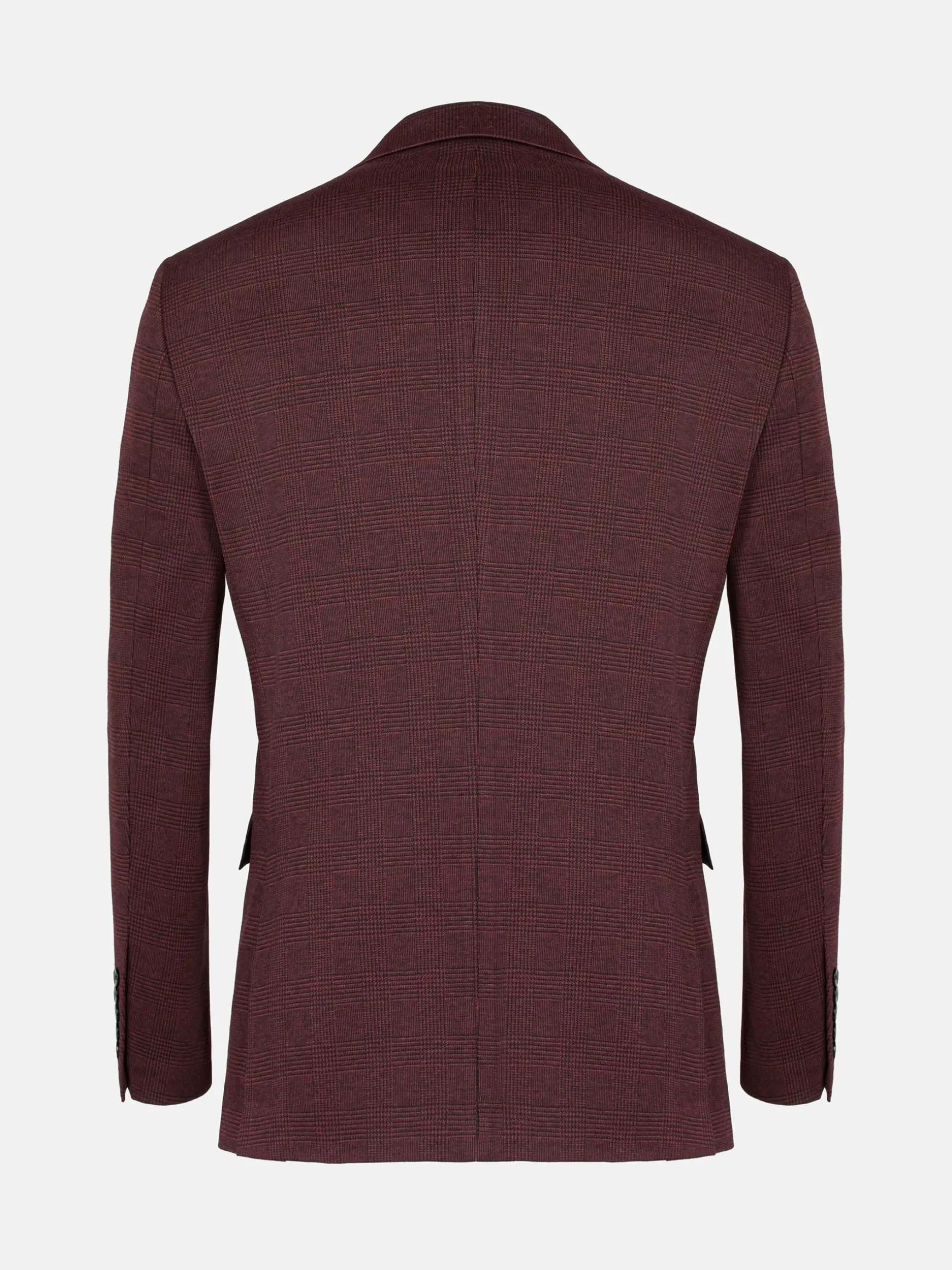 WAM DENIM Pakken & Maatwerk*Red Wood Wide Lapel Dark Red Black Suit Colbert