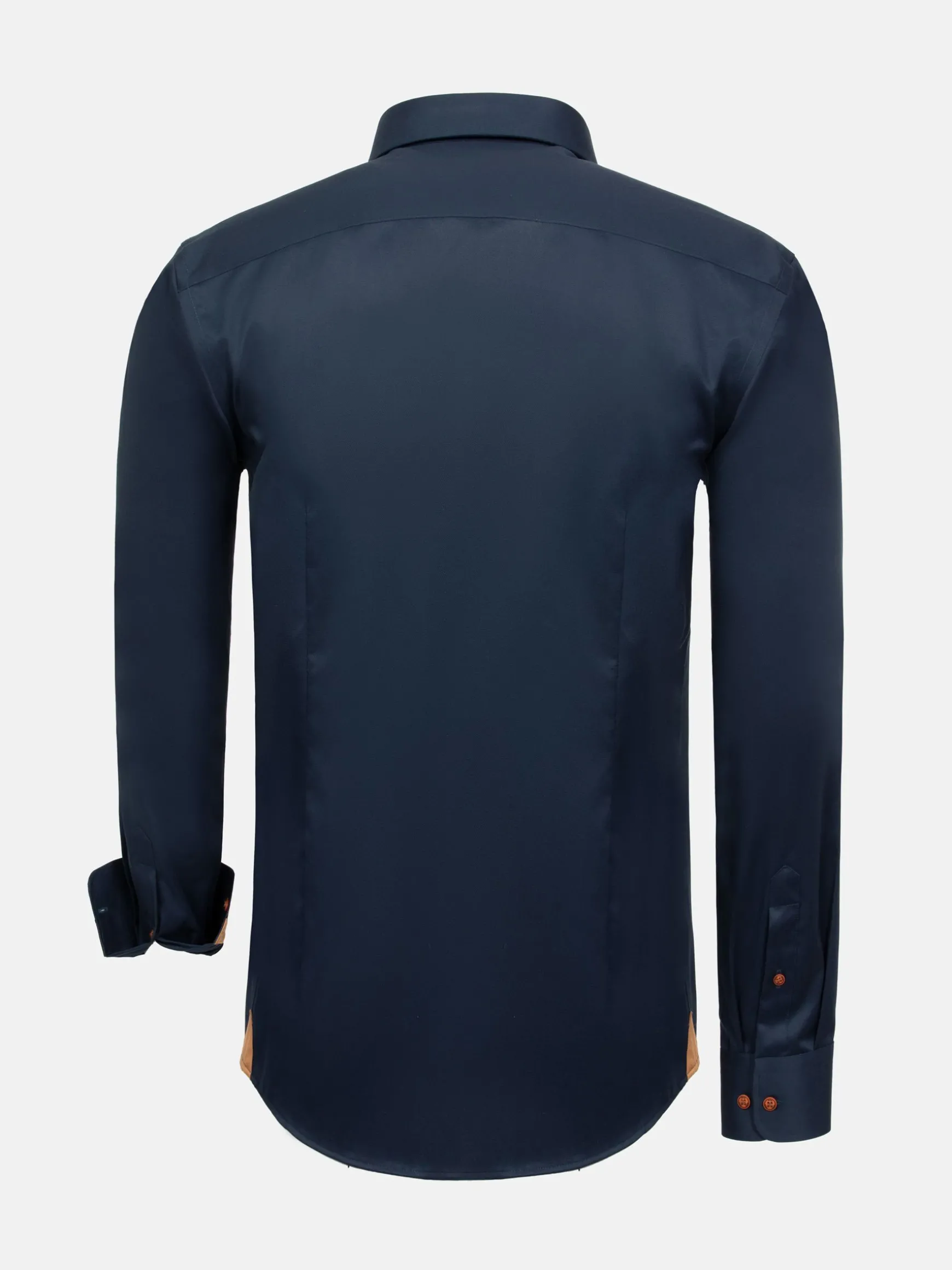 WAM DENIM Overhemd Lange Mouwen*Renzo Navy Non-Iron Business Overhemd