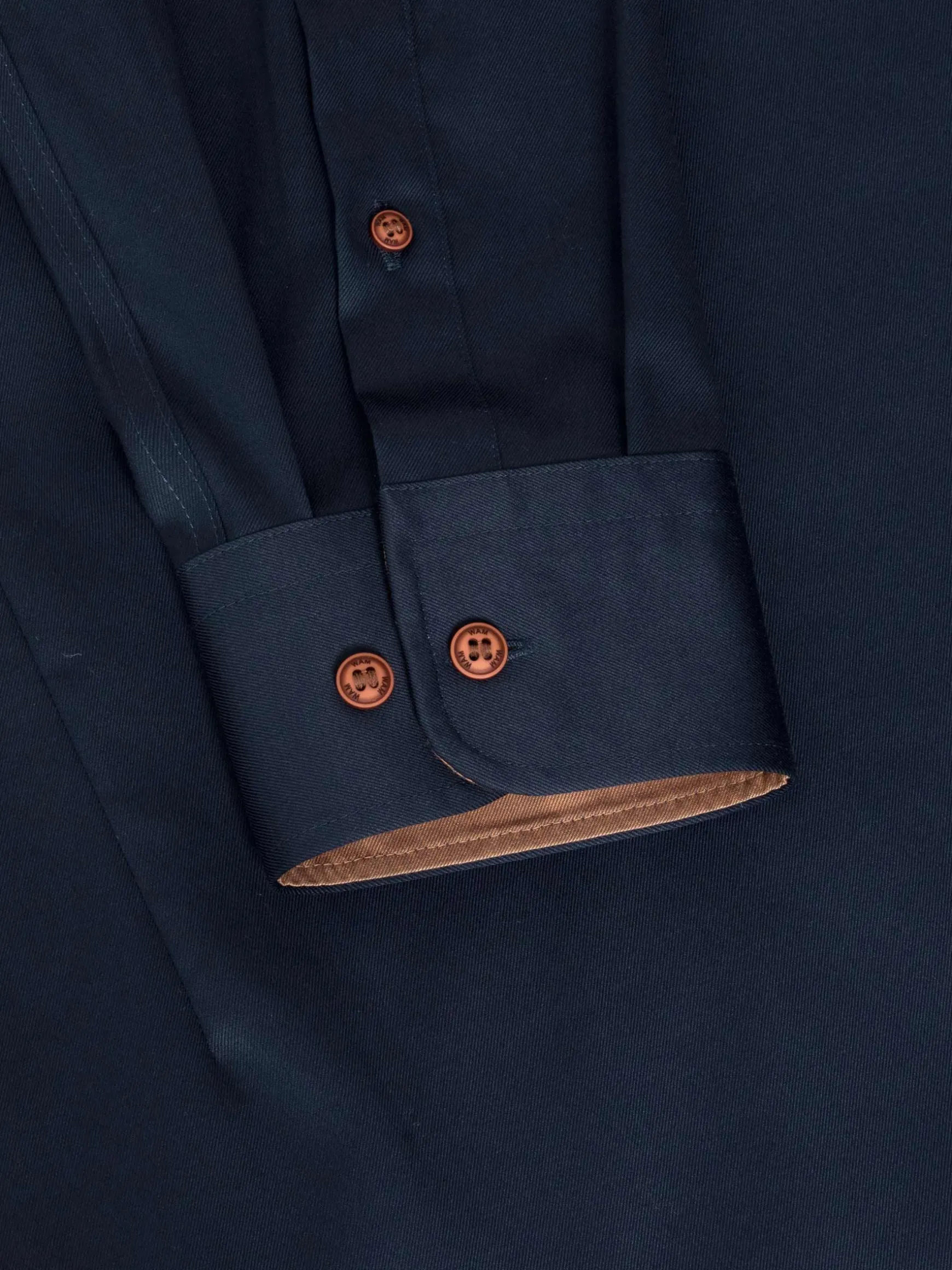 WAM DENIM Overhemd Lange Mouwen*Renzo Navy Non-Iron Business Overhemd