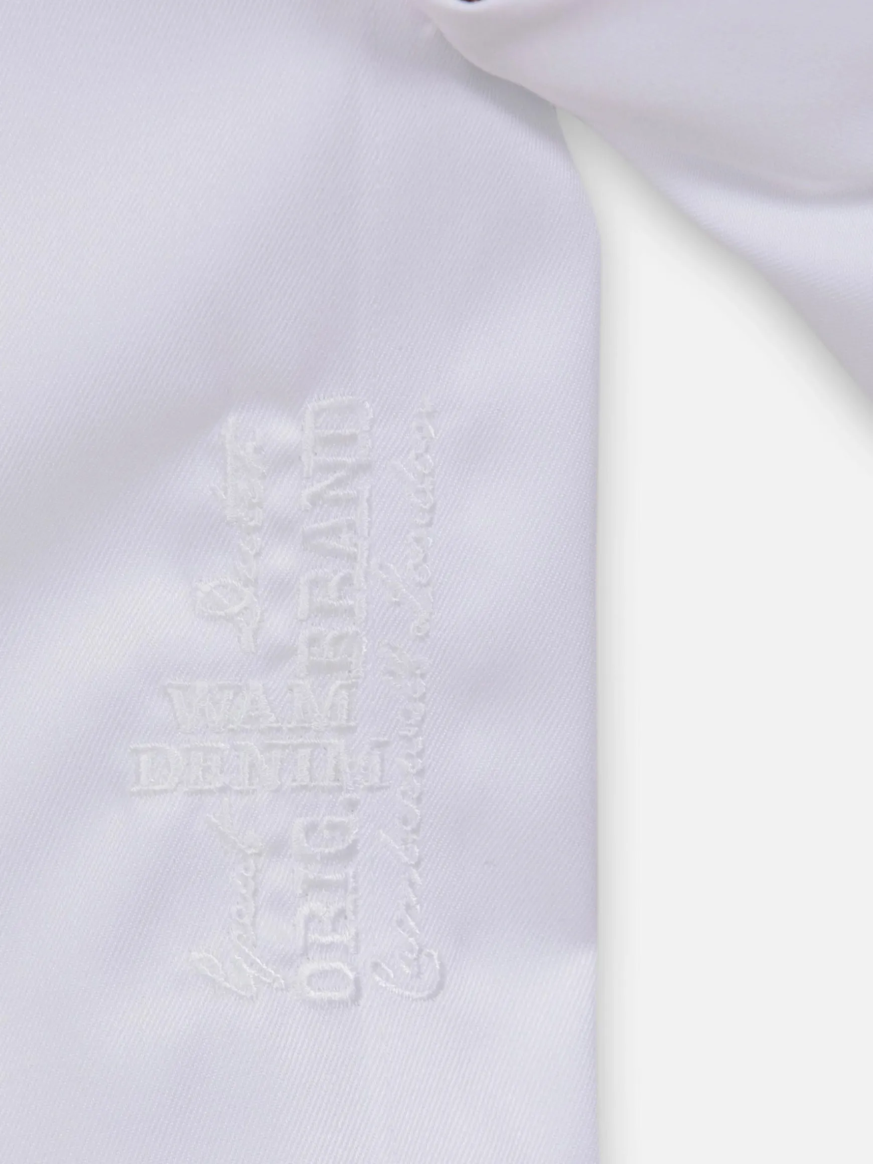 WAM DENIM Overhemd Lange Mouwen*Romney Solid White Overhemd Lange Mouw