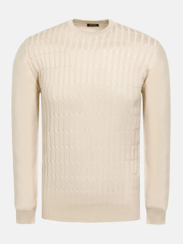 WAM DENIM Truien & Pullovers*Ruth Crew Neck Beige Pullover