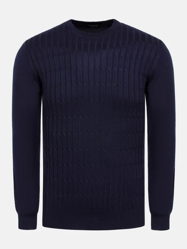 WAM DENIM Truien & Pullovers*Ruth Crew Neck Navy Pullover